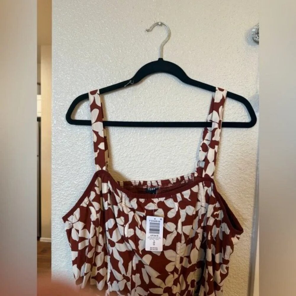 NWT TORRID FLORAL CORSET CROP TOP - SIZE 4 - Picture 2 of 12